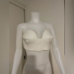 Glass bead Zara Crop Top bustier.